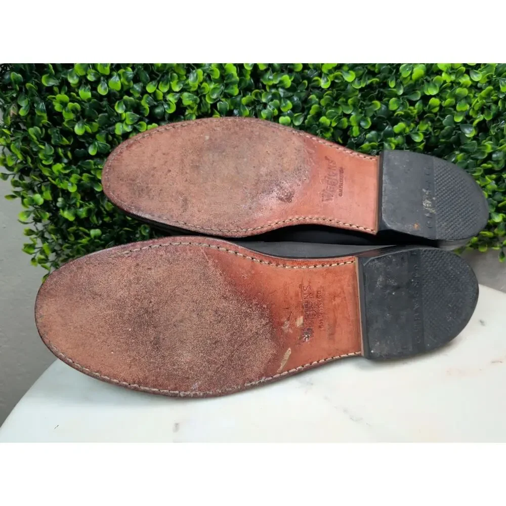 G.H. Bass Weejuns Gray Leather Penny Loafers Men's US 9.5 Leather